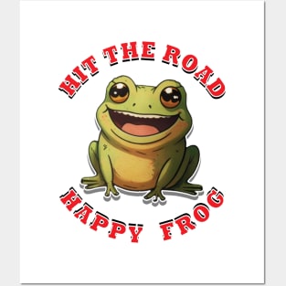 Hit The Road Happy Frog Posters and Art